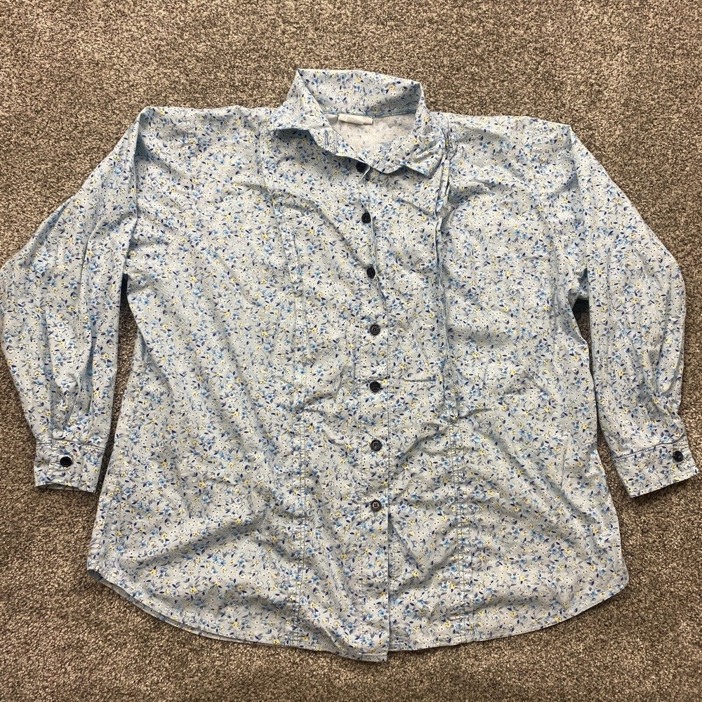 Nursing shirt button up‎ quick button women's 4X pregnant Floral Plus